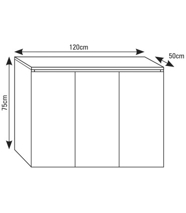 Mesa Aquascape 120x50x75 Blanca
