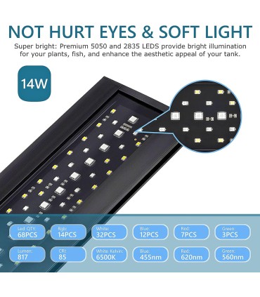 Pantalla Led 14W WRGB+3 Colors Aluminio 30cm con Clip | Hygger