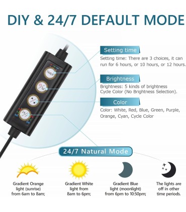Pantalla Led 14W WRGB+3 Colors Aluminio 30cm con Clip | Hygger