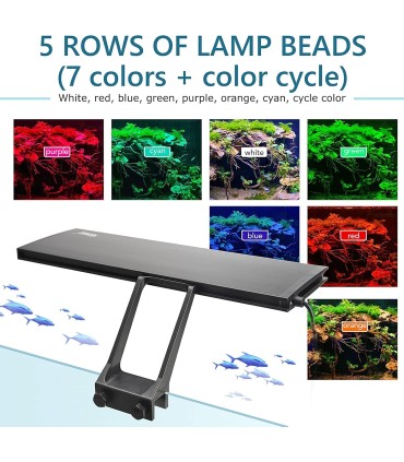 Pantalla Led 14W WRGB+3 Colors Aluminio 30cm con Clip | Hygger