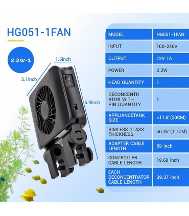 Enfriador 1 Ventilador | Hygger