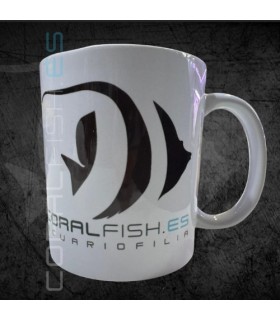 Taza Blanca Coral Fish