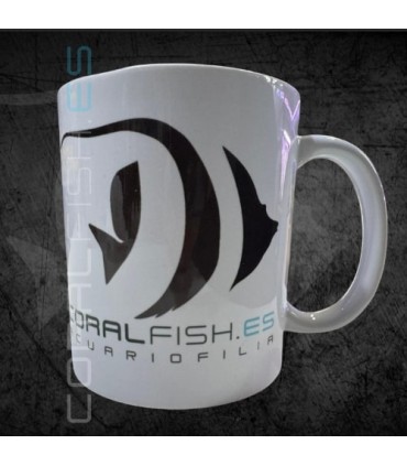 Taza Blanca Coral Fish