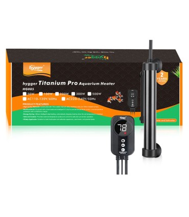 Calentador Titanio con Controlador y Sonda | Hygger