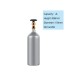 Botella de Acero CO2 Sin Carga 2 L. 