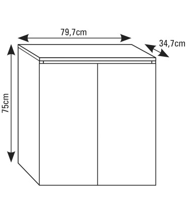 Mesa de Acuario 80x35x75 cm