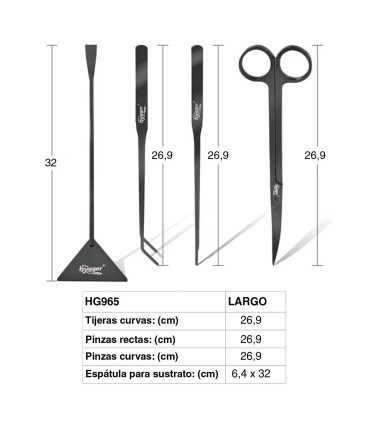 Set Herramientas Aquascaping Inox | Hygger
