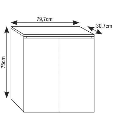 Mesa de Acuario 80x30x75 cm